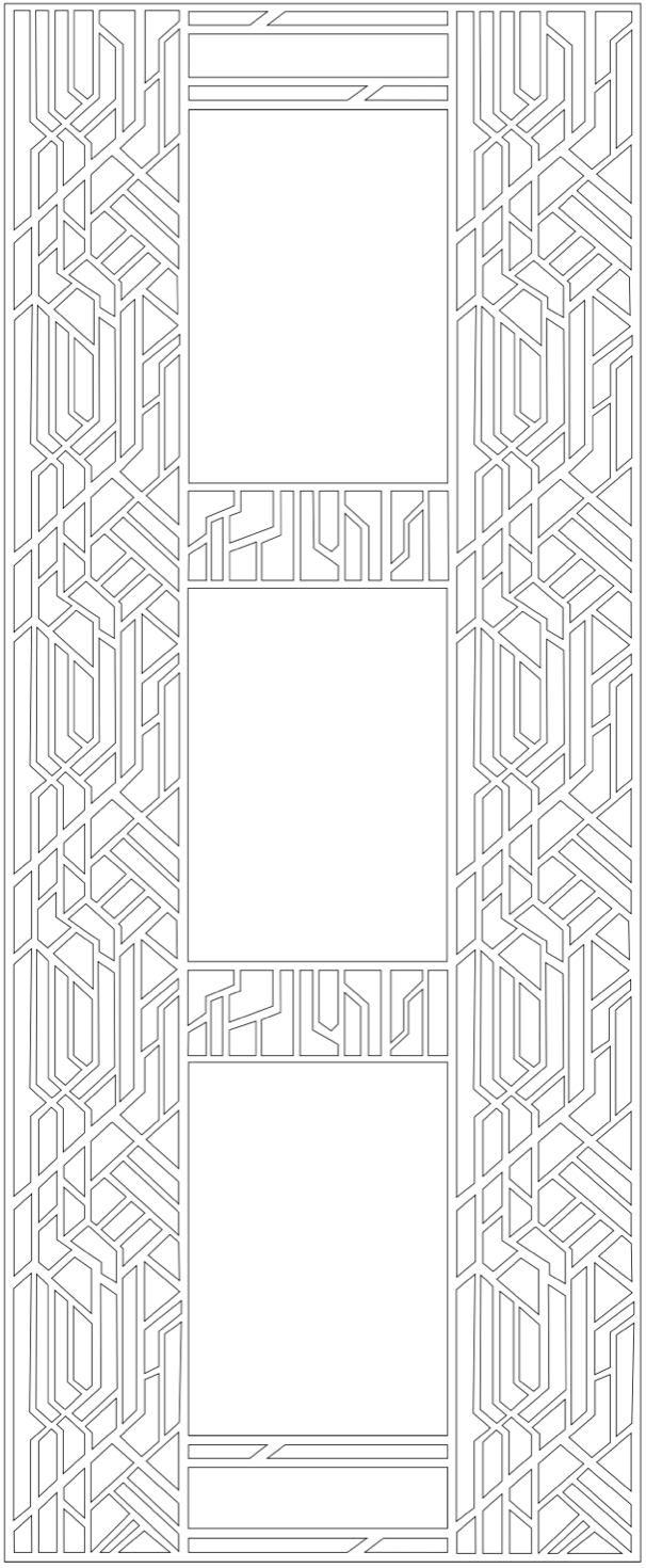 Laser-cut decorative panel vector artwork