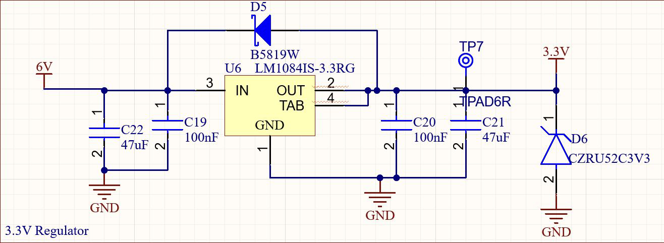 3.3V regulator, LM1084IS-3.3RG