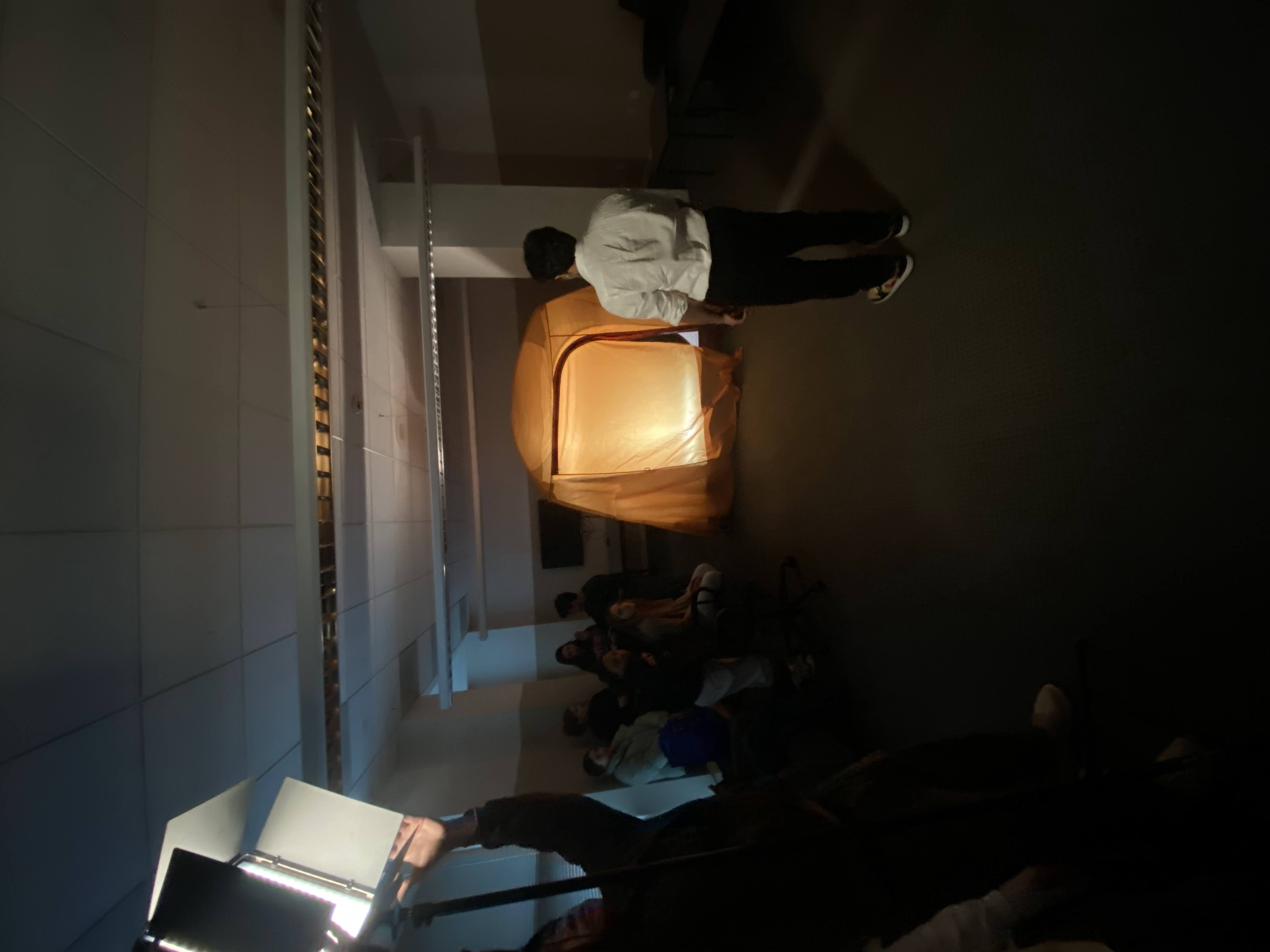 REDLIST film shoot — lighting a tent interior
