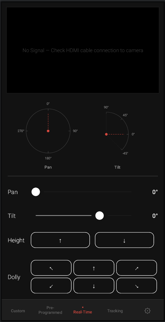Real-time control UI