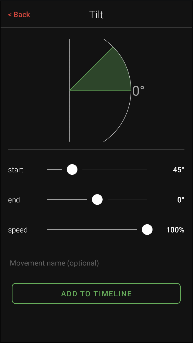 Custom tilt UI